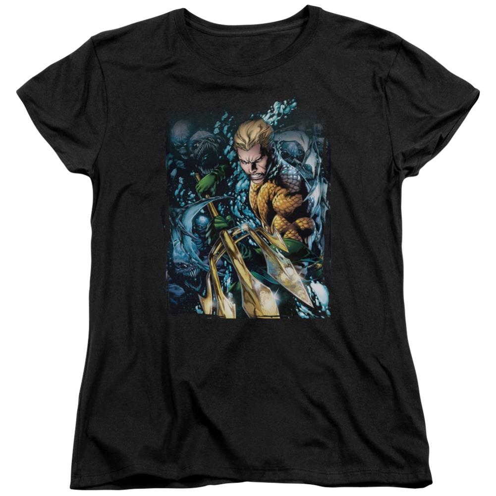 Justice League Of America Aquaman #1 Women's 18/1 Cotton Short-Sleeve T-Shirt