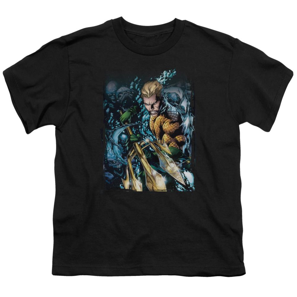 Justice League Of America Aquaman #1 Youth 18/1 100% Cotton Short-Sleeve T-Shirt