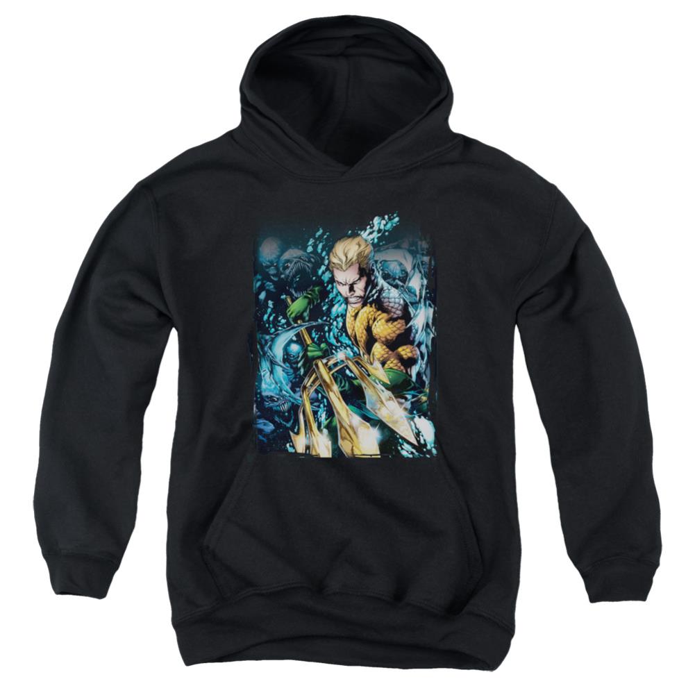 Justice League Of America Aquaman #1 Youth Cotton Poly Pull-Over Hoodie