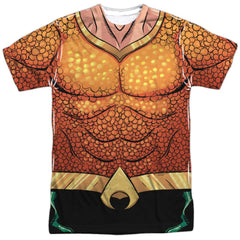 Justice League Of America Aquaman Rebirth Uniform Men's Regular Fit Polyester Short-Sleeve T-Shirt