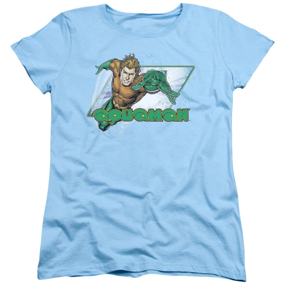 Justice League Of America Aquaman Women's 18/1 Cotton Short-Sleeve T-Shirt