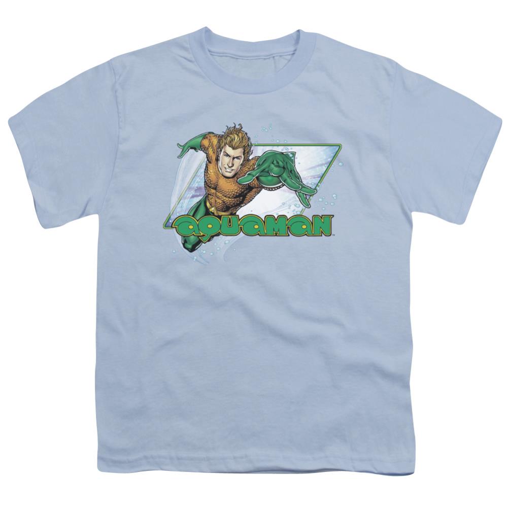 Justice League Of America Aquaman Youth 18/1 100% Cotton Short-Sleeve T-Shirt