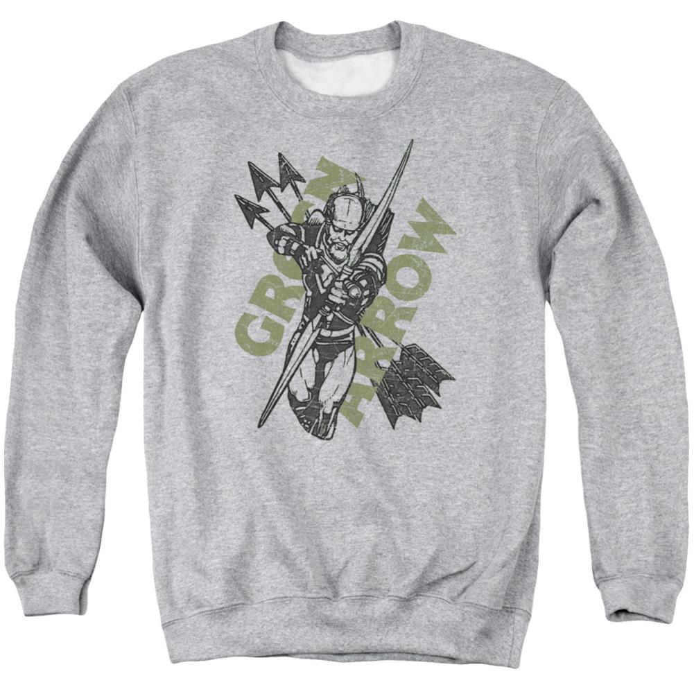 Justice League Of America Archers Arrows Men's Crewneck 50 50 Poly Long-Sleeve T-Shirt