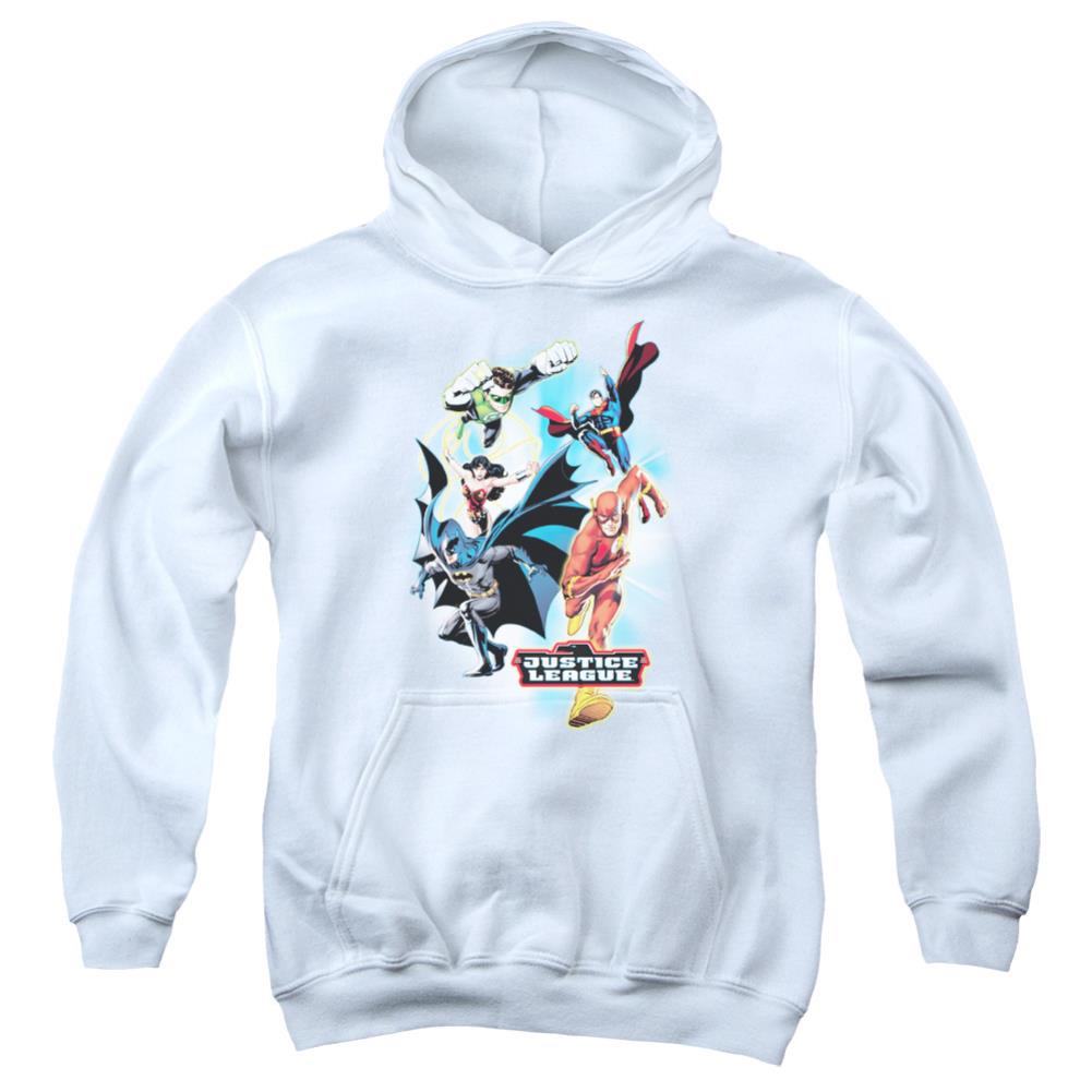 Justice League Of America At Your Service Youth Cotton Poly Pull-Over Hoodie