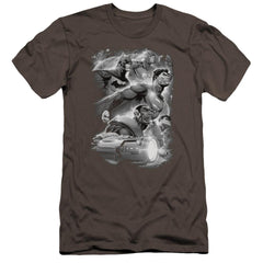 Justice League Of America Atmospheric Men's Ultra-Soft 30/1 Cotton Slim Short-Sleeve T-Shirt