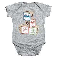 Justice League Of America Baby Block Infant's Cotton SS Snapsuit