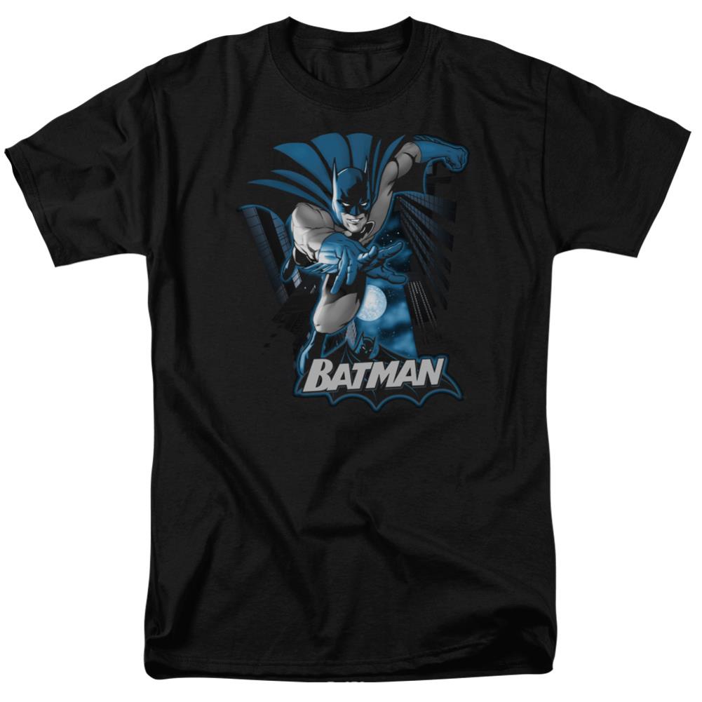 Justice League Of America Batman Blue And Gray Men's 18/1 Cotton Short-Sleeve T-Shirt