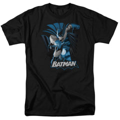 Justice League Of America Batman Blue And Gray Men's 18/1 Cotton Short-Sleeve T-Shirt