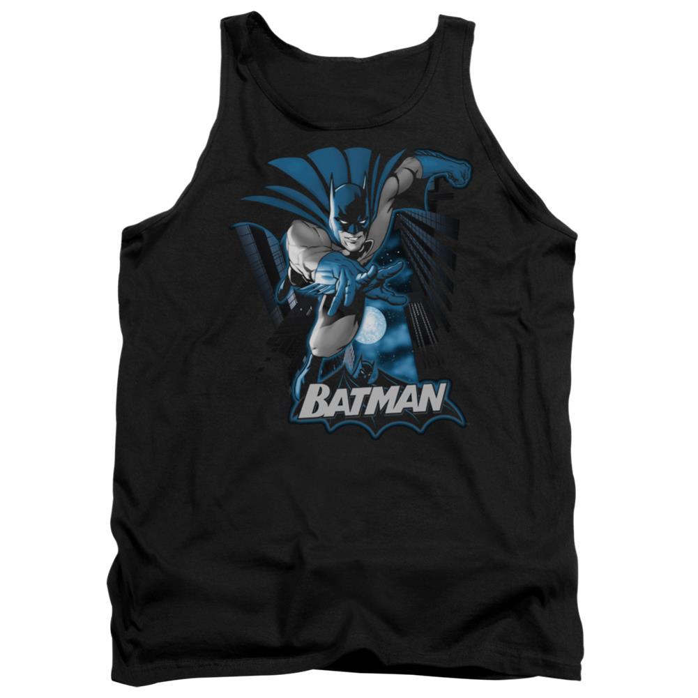 Justice League Of America Batman Blue And Gray Men's 18/1 Cotton Tank Top