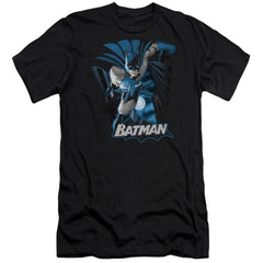 Justice League Of America Batman Blue And Gray Men's Ultra-Soft 30/1 Cotton Slim Short-Sleeve T-Shirt
