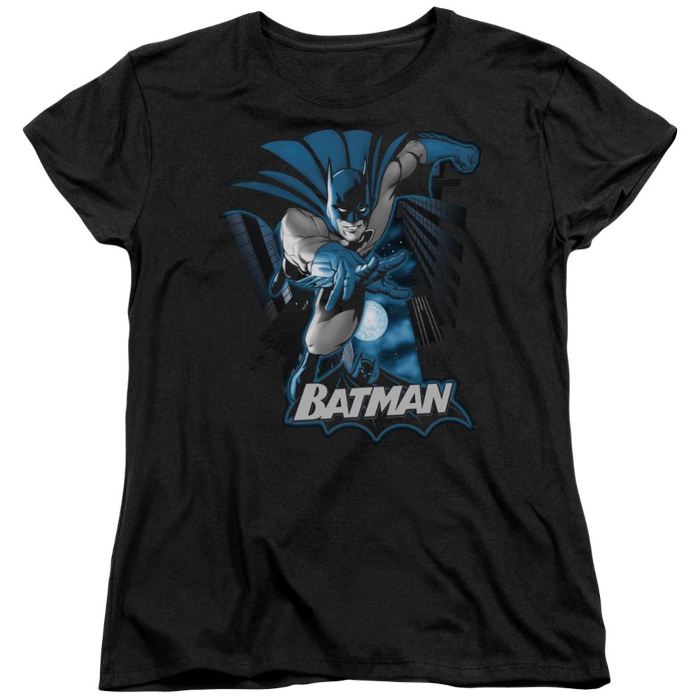 Justice League Of America Batman Blue And Gray Women's 18/1 Cotton Short-Sleeve T-Shirt