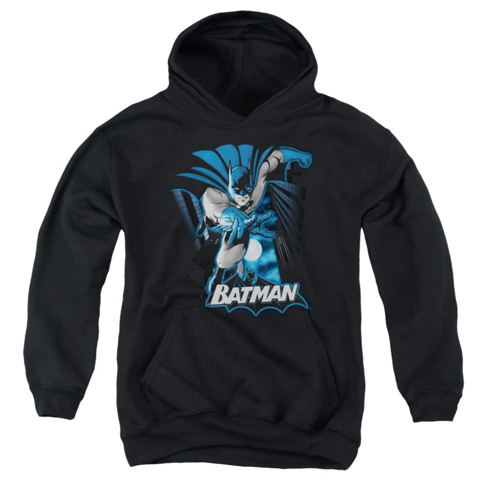 Justice League Of America Batman Blue And Gray Youth Cotton Poly Pull-Over Hoodie