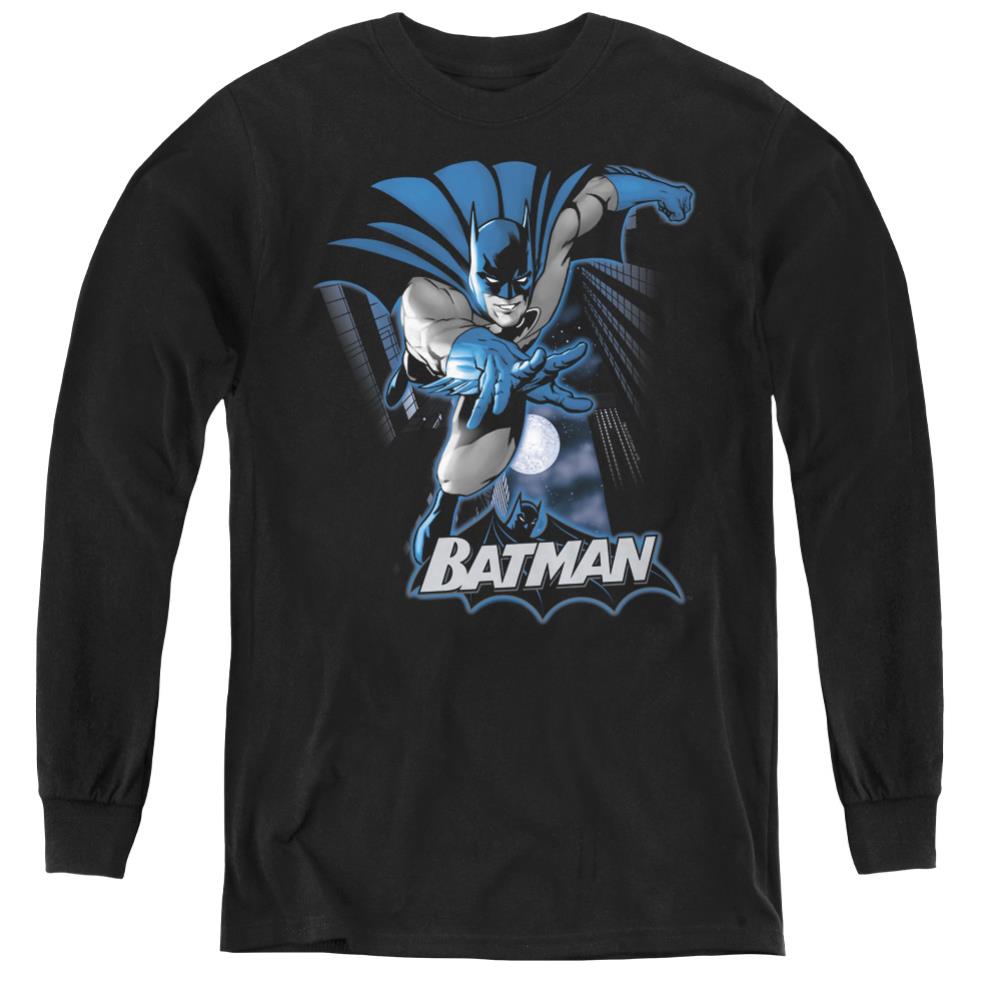 Justice League Of America Batman Blue And Gray Youth Long-Sleeve T-Shirt