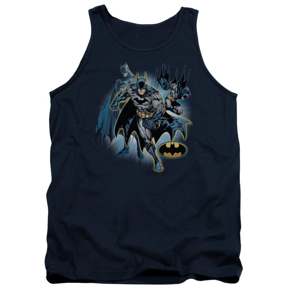 Justice League Of America Batman Collage Men's 18/1 Cotton Tank Top