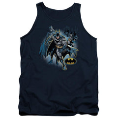 Justice League Of America Batman Collage Men's 18/1 Cotton Tank Top
