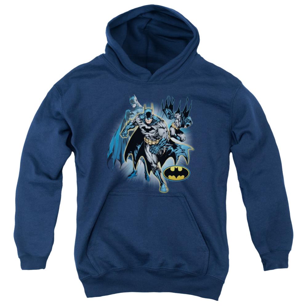 Justice League Of America Batman Collage Youth Cotton Poly Pull-Over Hoodie