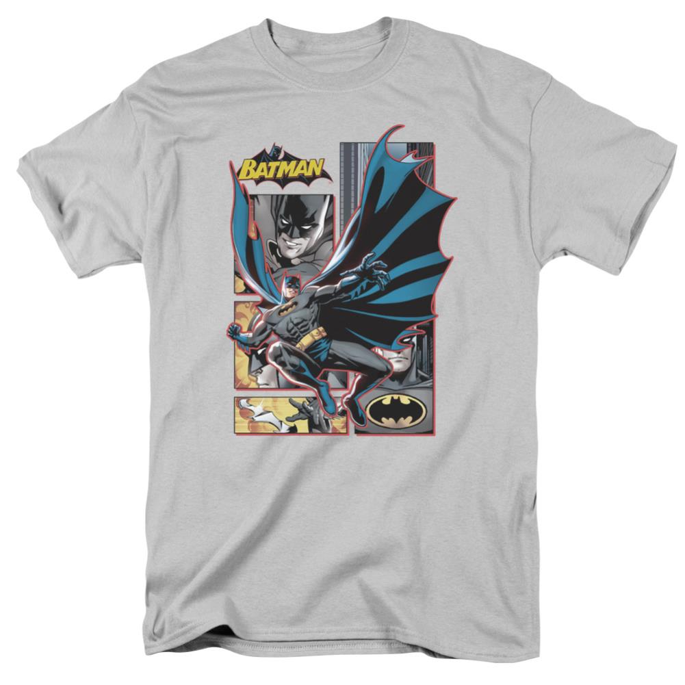 Justice League Of America Batman Panels Men's 18/1 Cotton Short-Sleeve T-Shirt