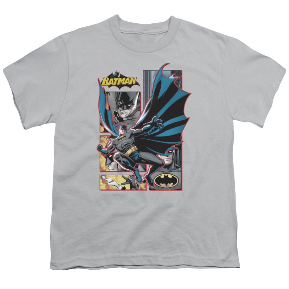 Justice League Of America Batman Panels Youth 18/1 100% Cotton Short-Sleeve T-Shirt