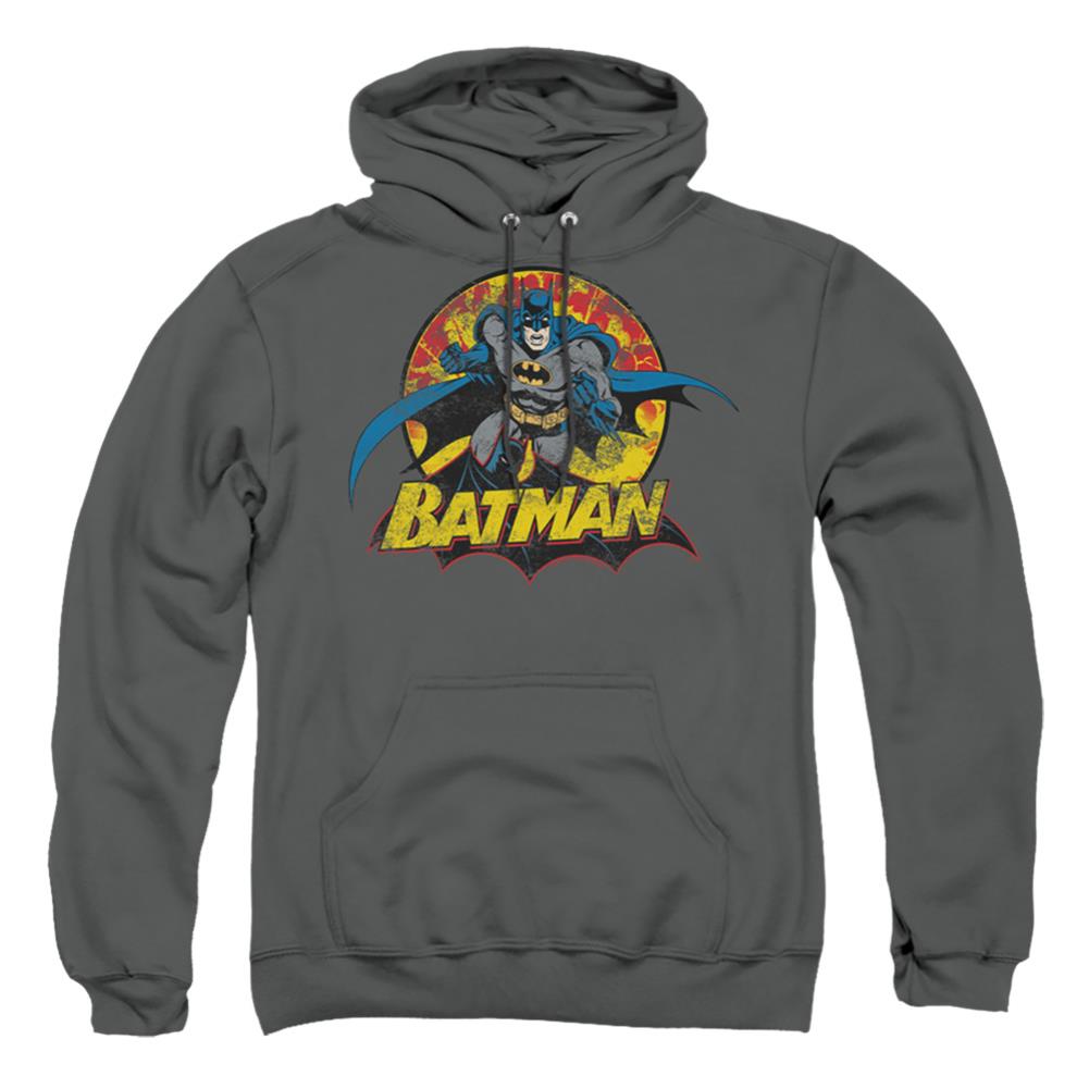 Justice League Of America Batman Rough Distress Men's Pull-Over 75 25 Poly Hoodie