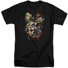 Justice League Of America Battle Ready Men's 18/1 Tall Cotton Short-Sleeve T-Shirt