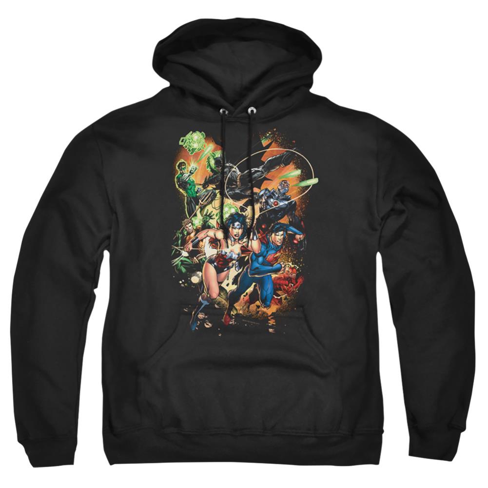 Justice League Of America Battle Ready Men's Pull-Over 75 25 Poly Hoodie