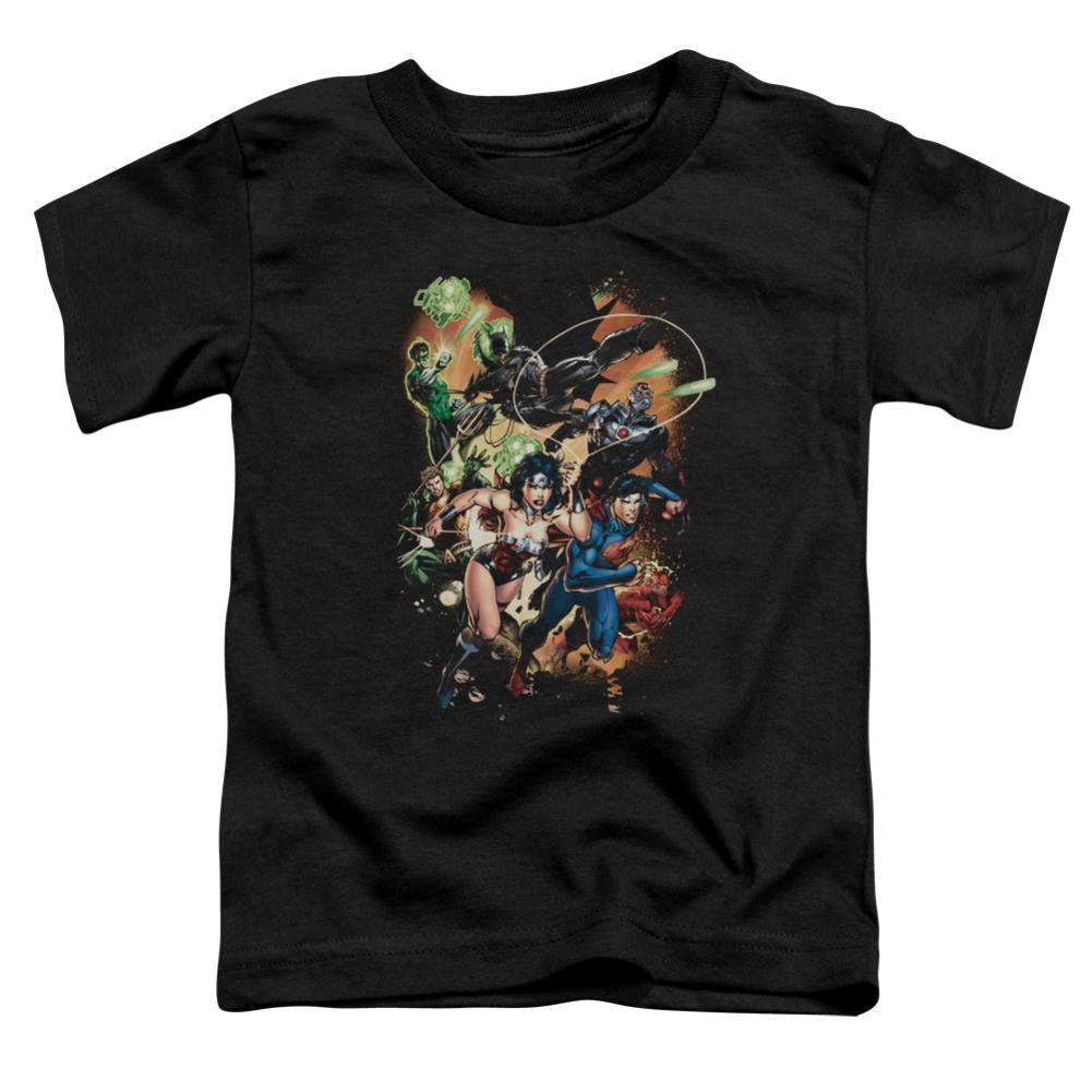 Justice League Of America Battle Ready Toddler 18/1 Cotton Short-Sleeve T-Shirt