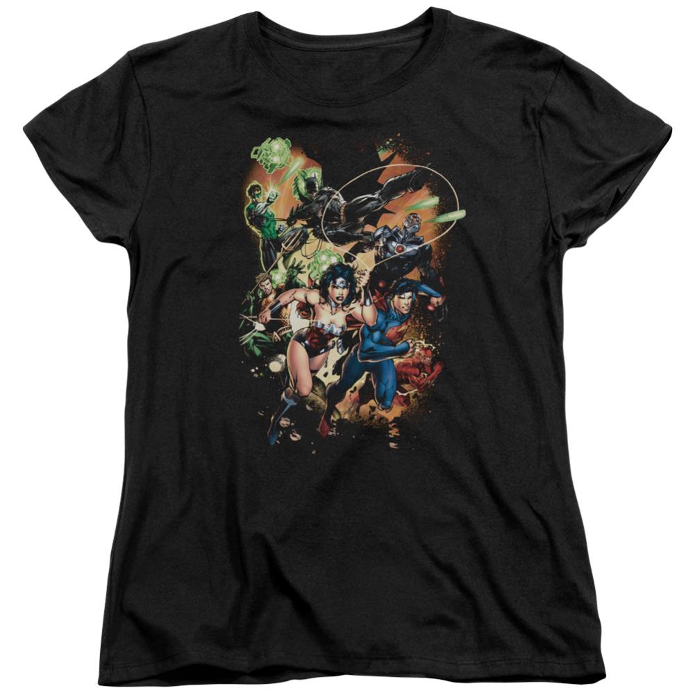 Justice League Of America Battle Ready Women's 18/1 Cotton Short-Sleeve T-Shirt