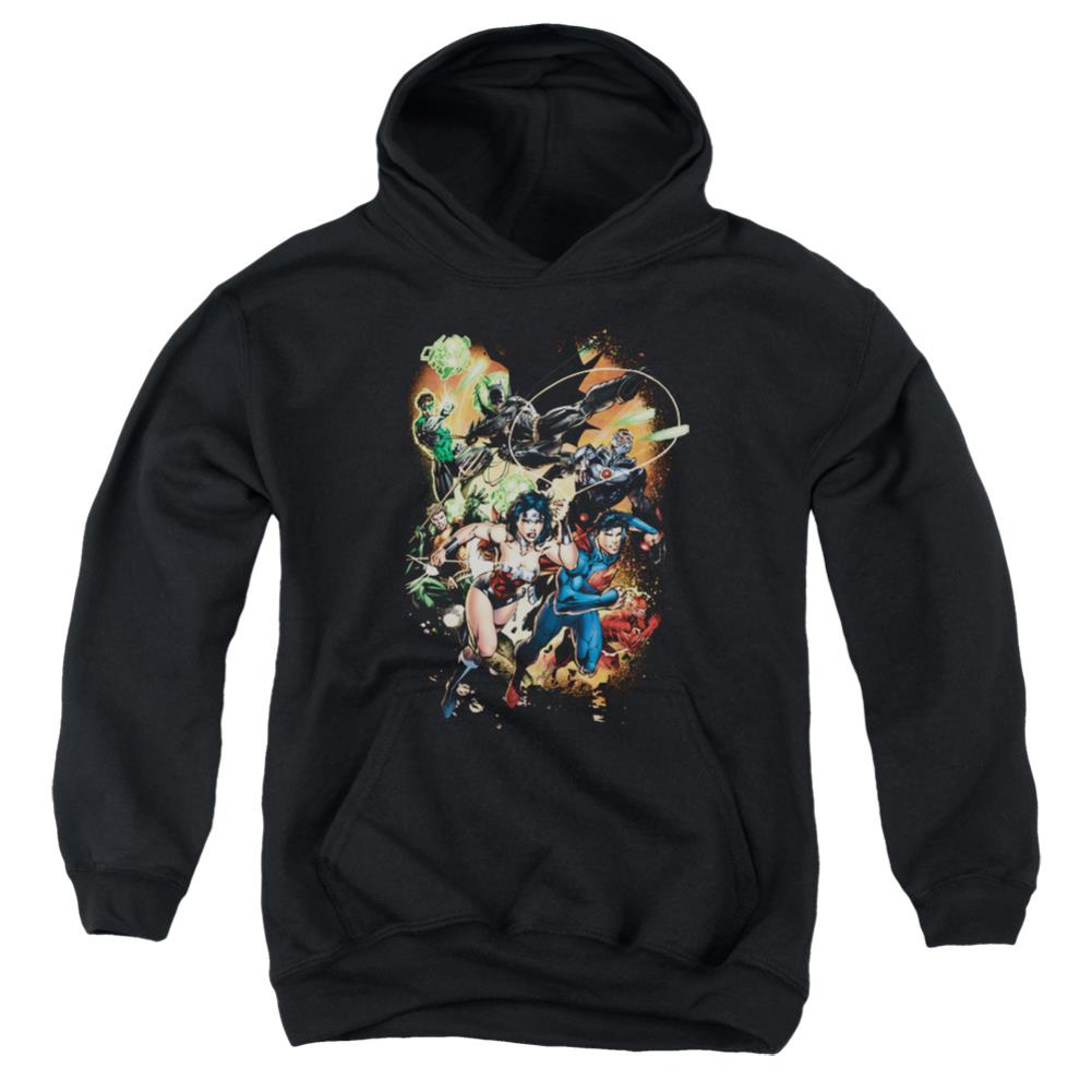 Justice League Of America Battle Ready Youth Cotton Poly Pull-Over Hoodie