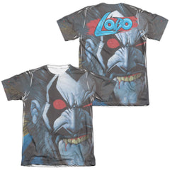 Justice League Of America Bit Lip (Front/Back Print) Men's Regular Fit Poly Cotton Short-Sleeve T-Shirt