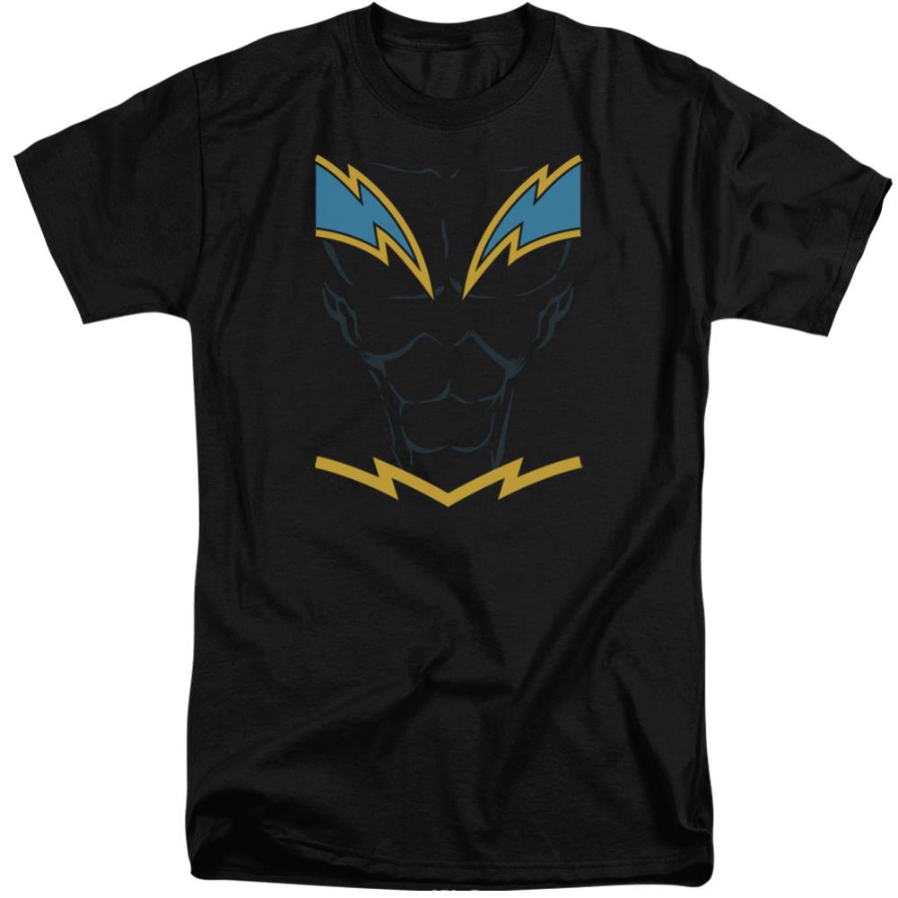 Justice League Of America Black Lightning Men's 18/1 Tall Cotton Short-Sleeve T-Shirt
