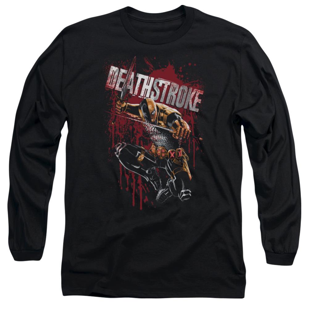 Justice League Of America Blood Splattered Men's 18/1 Cotton Long-Sleeve T-Shirt
