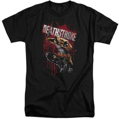 Justice League Of America Blood Splattered Men's 18/1 Tall Cotton Short-Sleeve T-Shirt
