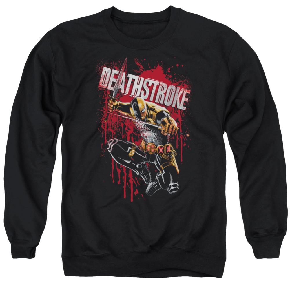 Justice League Of America Blood Splattered Men's Crewneck 50 50 Poly Long-Sleeve T-Shirt