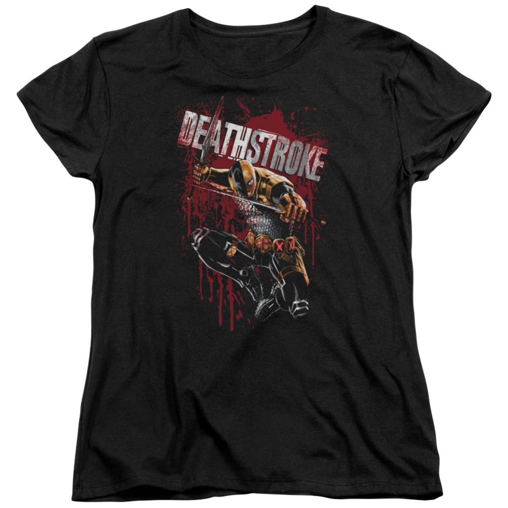 Justice League Of America Blood Splattered Women's 18/1 Cotton Short-Sleeve T-Shirt