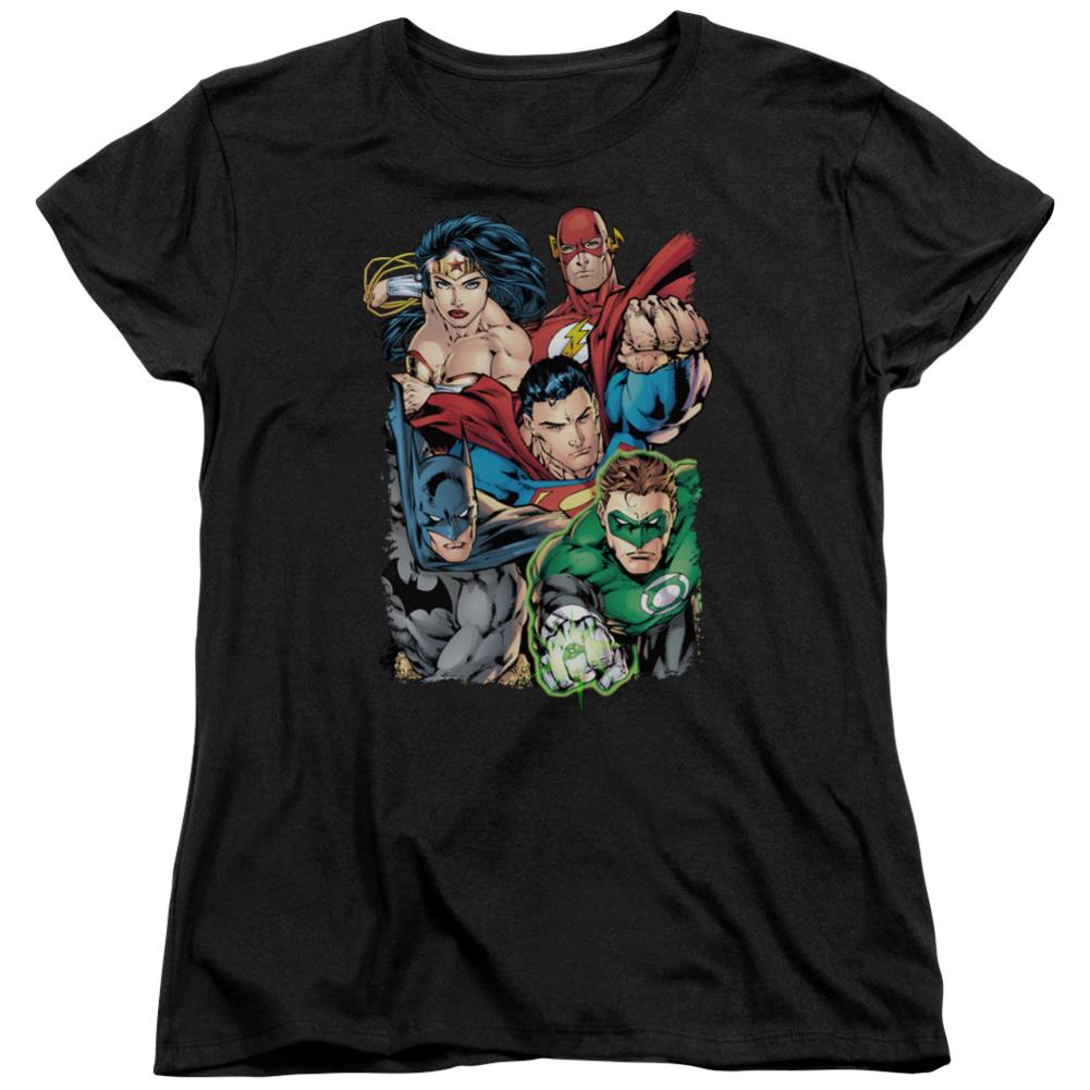 Justice League Of America Break Free Women's 18/1 Cotton Short-Sleeve T-Shirt