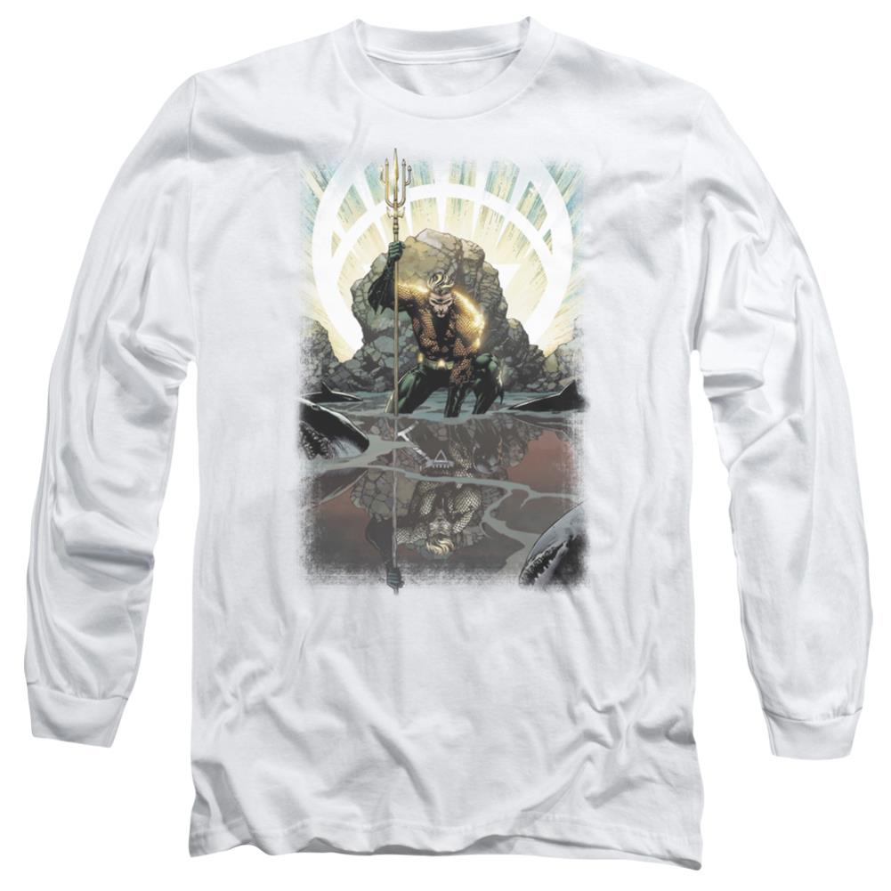 Justice League Of America Brightest Day Aquaman Men's 18/1 Cotton Long-Sleeve T-Shirt