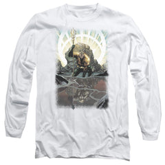 Justice League Of America Brightest Day Aquaman Men's 18/1 Cotton Long-Sleeve T-Shirt