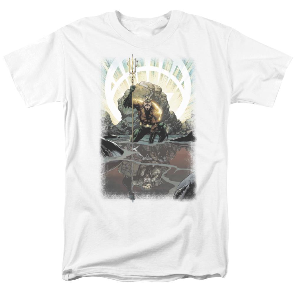 Justice League Of America Brightest Day Aquaman Men's 18/1 Cotton Short-Sleeve T-Shirt