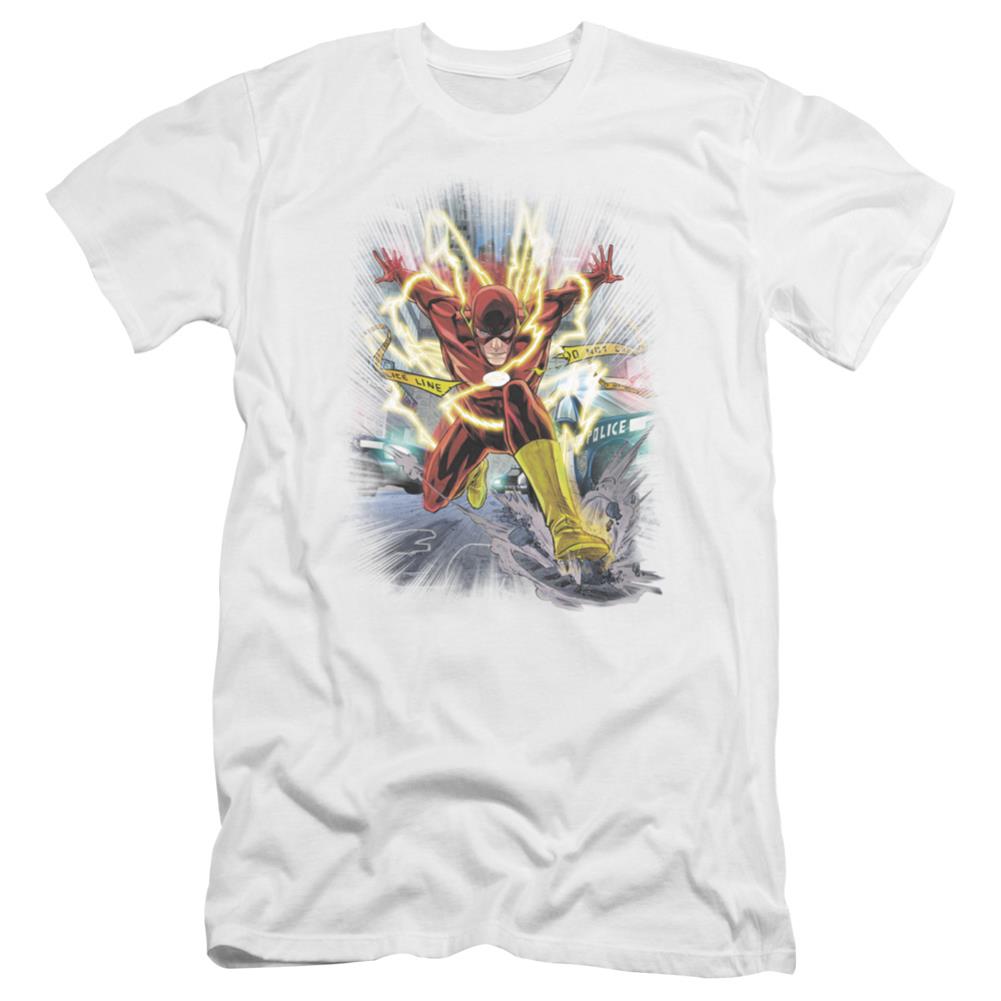 Justice League Of America Brightest Day Flash Men's Ultra-Soft 30/1 Cotton Slim Short-Sleeve T-Shirt
