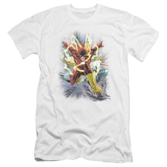 Justice League Of America Brightest Day Flash Men's Ultra-Soft 30/1 Cotton Slim Short-Sleeve T-Shirt