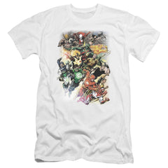 Justice League Of America Brightest Day #0 Men's Ultra-Soft 30/1 Cotton Slim Short-Sleeve T-Shirt