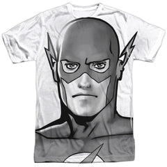 Justice League Of America BW Flash Head Men's Regular Fit Polyester Short-Sleeve T-Shirt