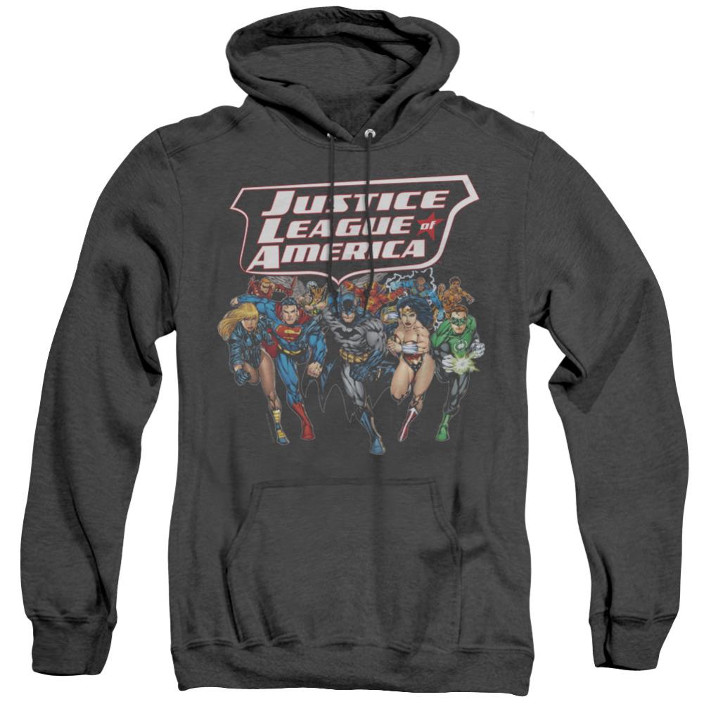 Justice League Of America Charging Justice Men's Pull-Over Hoodie