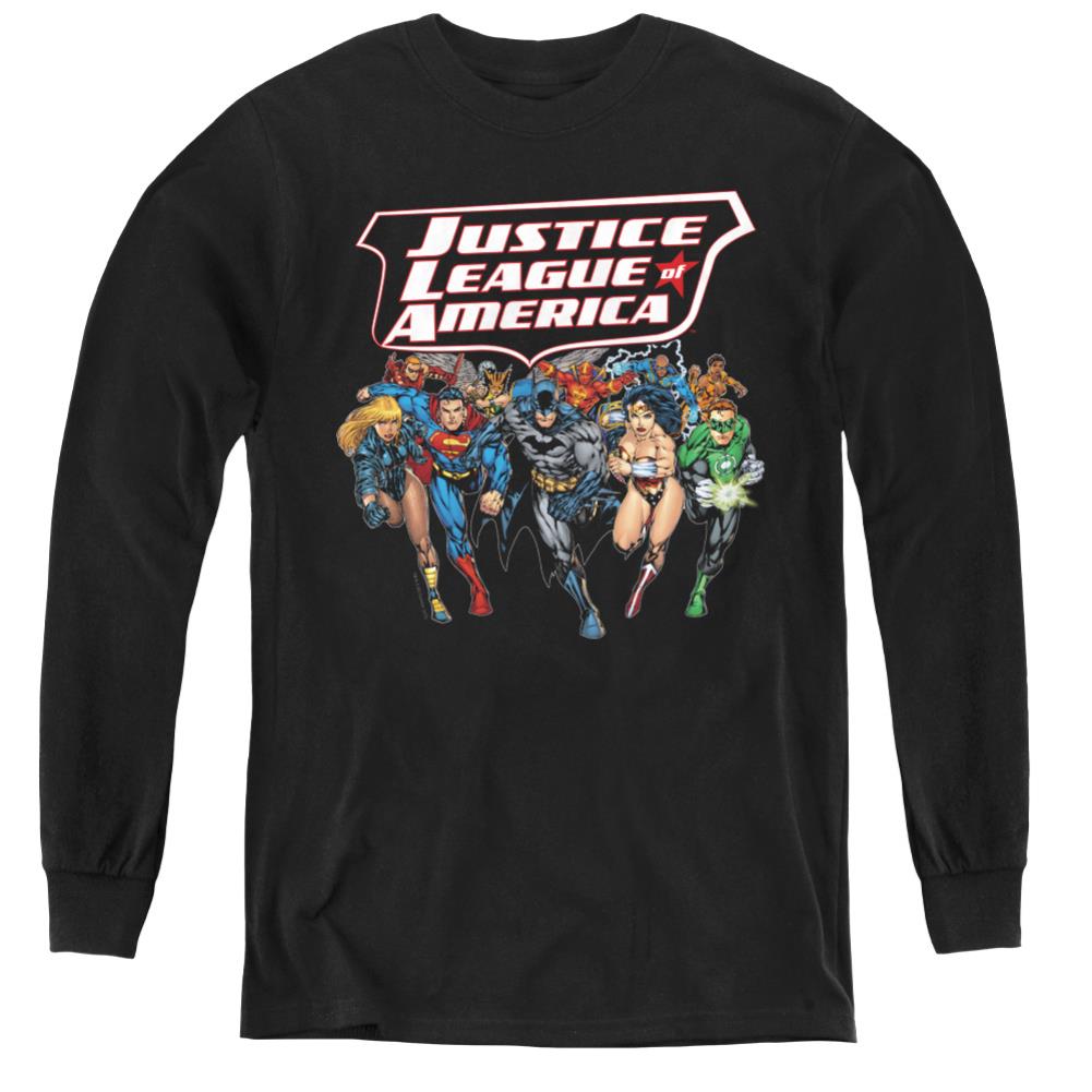 Justice League Of America Charging Justice Youth Long-Sleeve T-Shirt