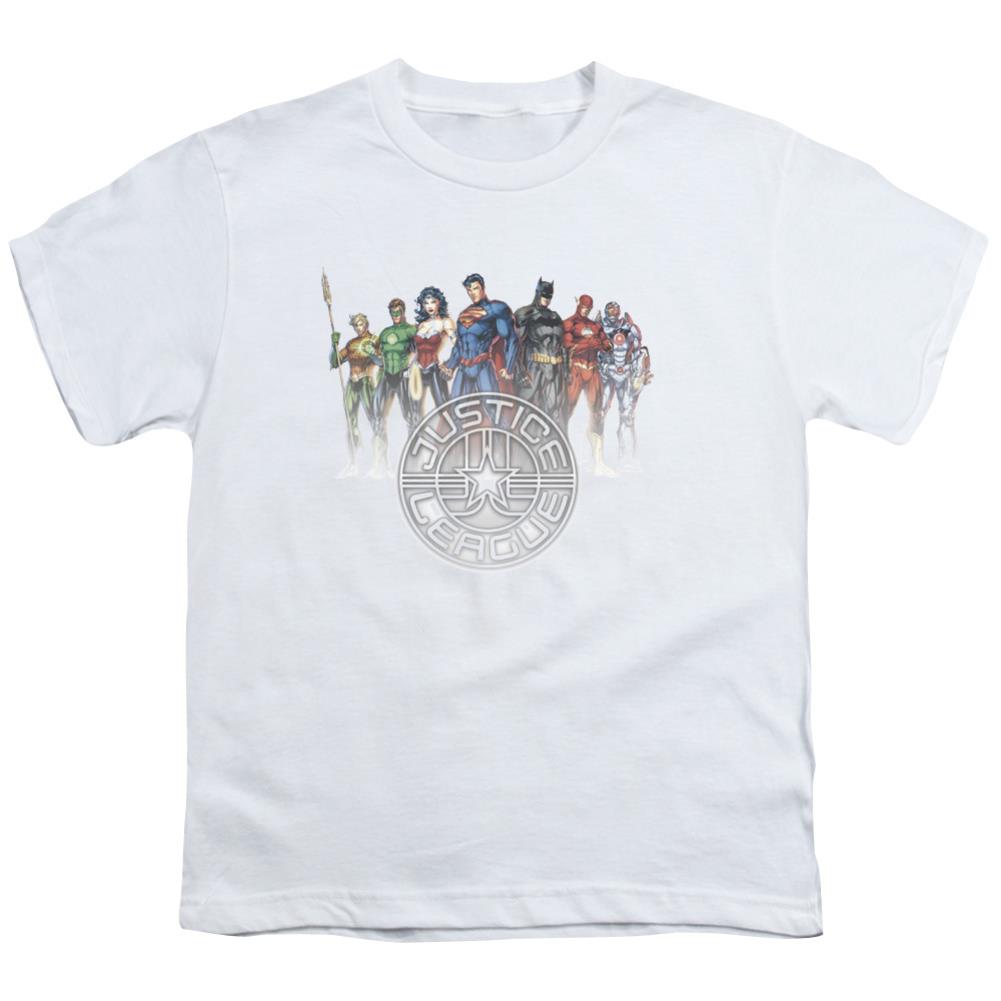 Justice League Of America Circle Crest Youth 18/1 100% Cotton Short-Sleeve T-Shirt
