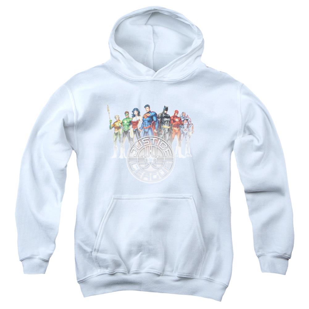 Justice League Of America Circle Crest Youth Cotton Poly Pull-Over Hoodie