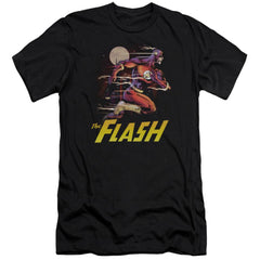 Justice League Of America City Run Men's Ultra-Soft 30/1 Cotton Slim Short-Sleeve T-Shirt