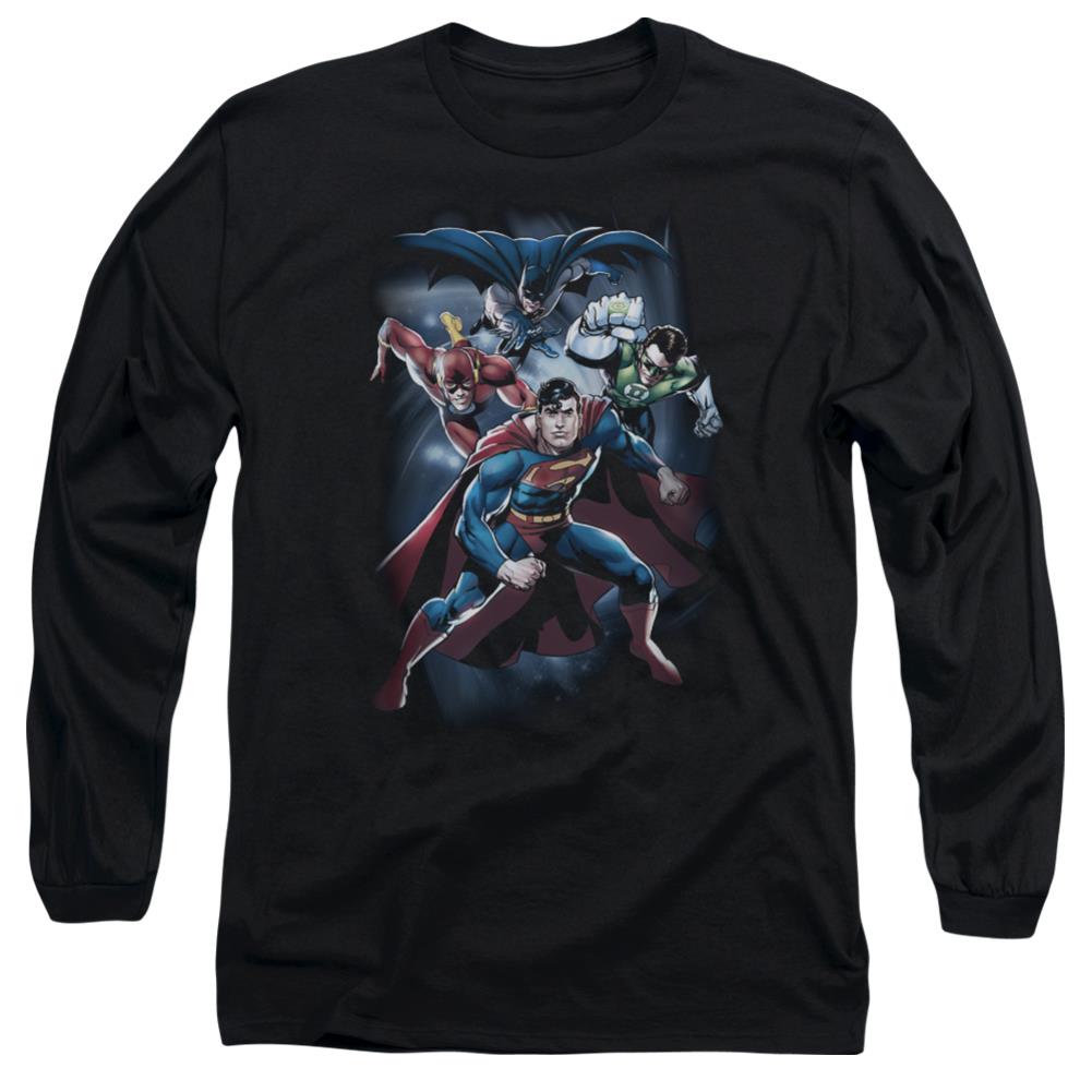 Justice League Of America Cosmic Crew Men's 18/1 Cotton Long-Sleeve T-Shirt
