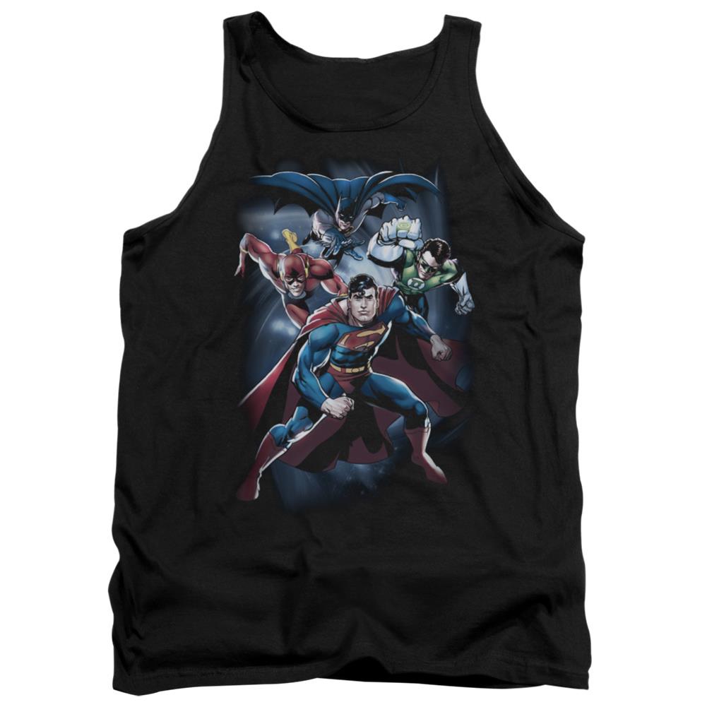 Justice League Of America Cosmic Crew Men's 18/1 Cotton Tank Top
