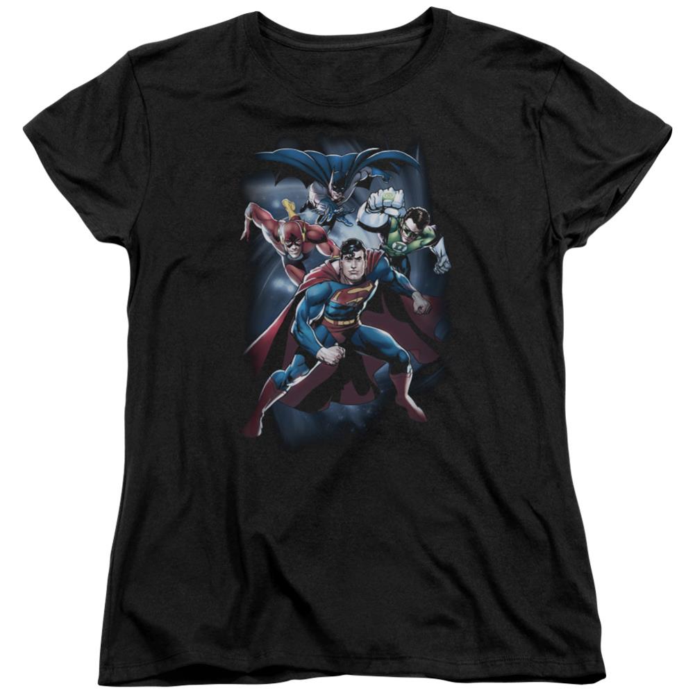 Justice League Of America Cosmic Crew Women's 18/1 Cotton Short-Sleeve T-Shirt